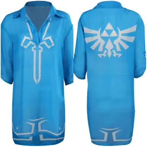 The Legend of Zelda Cosplay Costume Beach Shirt Blouse Swimsuit Kimono Bohemian Floral Print Loose Casual Top  Outfits Halloween Carnival Suit