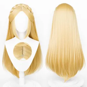 The Legend of Zelda: Tears of the Kingdom Zelda Princess Cosplay Long Wig Carnival Halloween Props