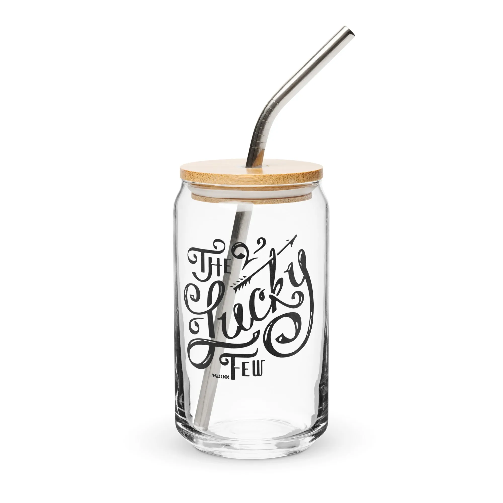 The Lucky Few Can-shaped glass with lid & straw
