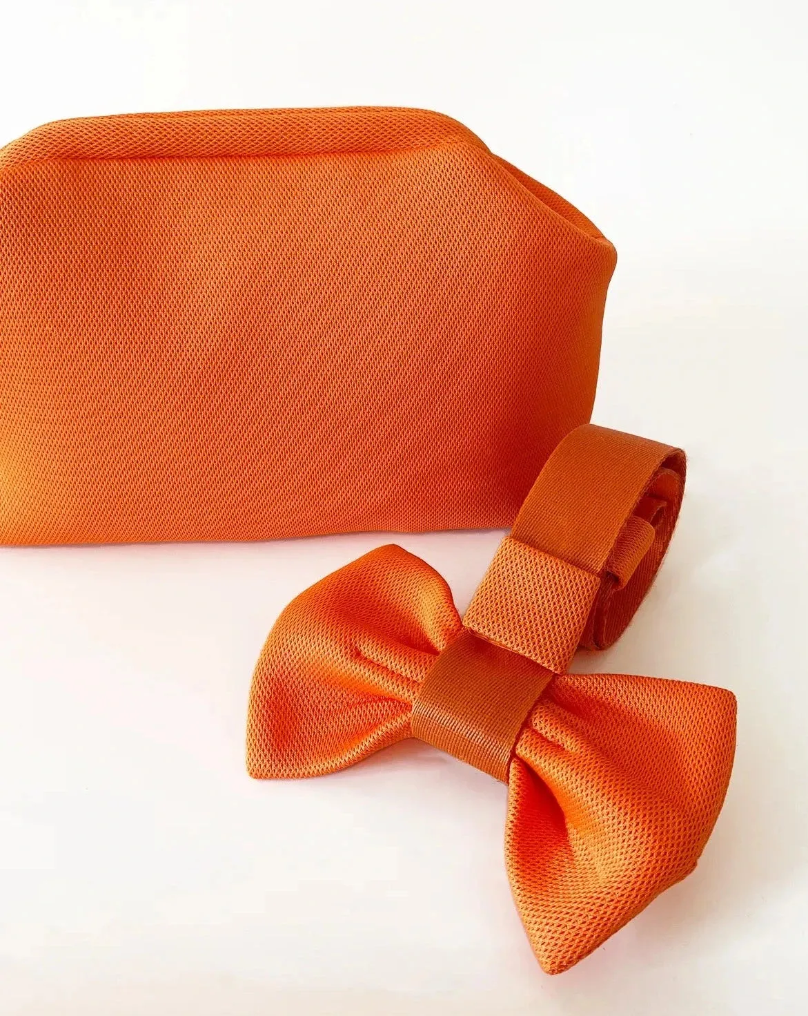 The Orange Bow Shoulder and Hand Bag