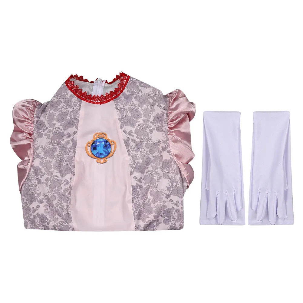 The Super Mario Bros. Peach Cosplay Costume Dress Halloween Carnival Suit