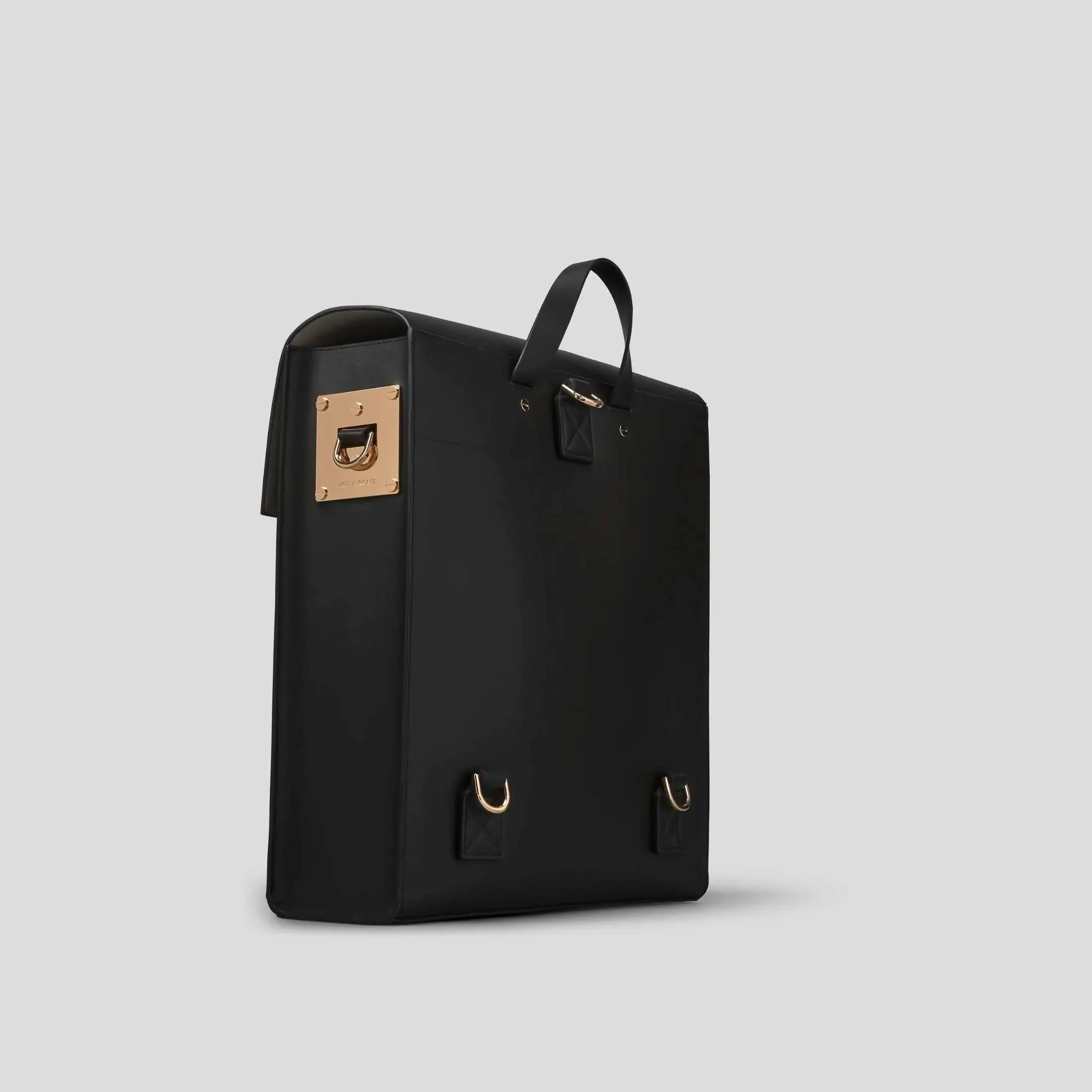 The WEEK/DAY Cactus Leather Vegan Tailored Tote | Black