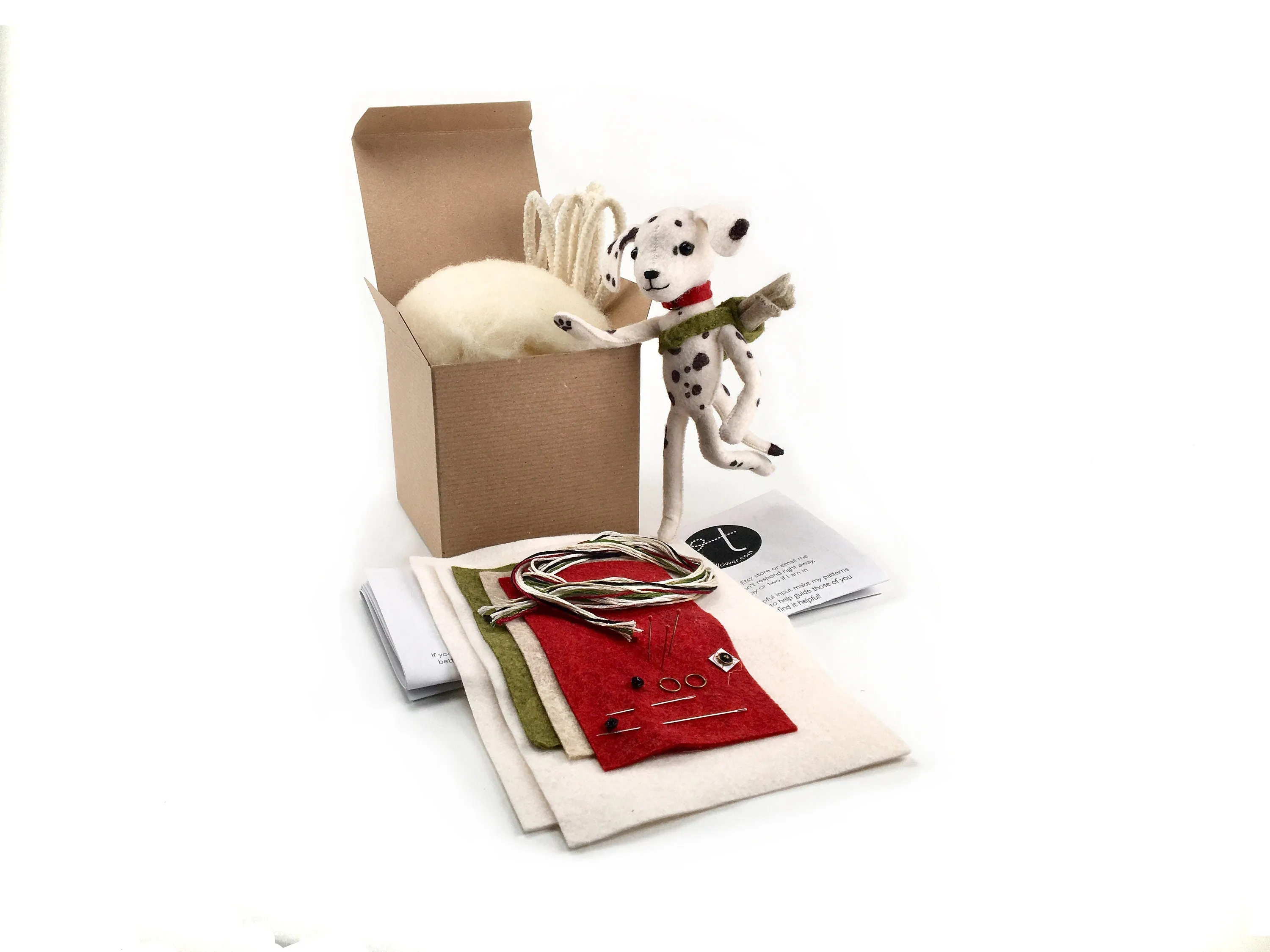 Threadfollower : Hand-Stiching Project - Dahlia Dalmation Kit