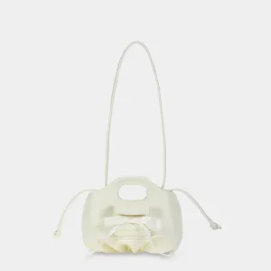 TÚI XÁCH Flower Mini Pocket & Bow màu trắng