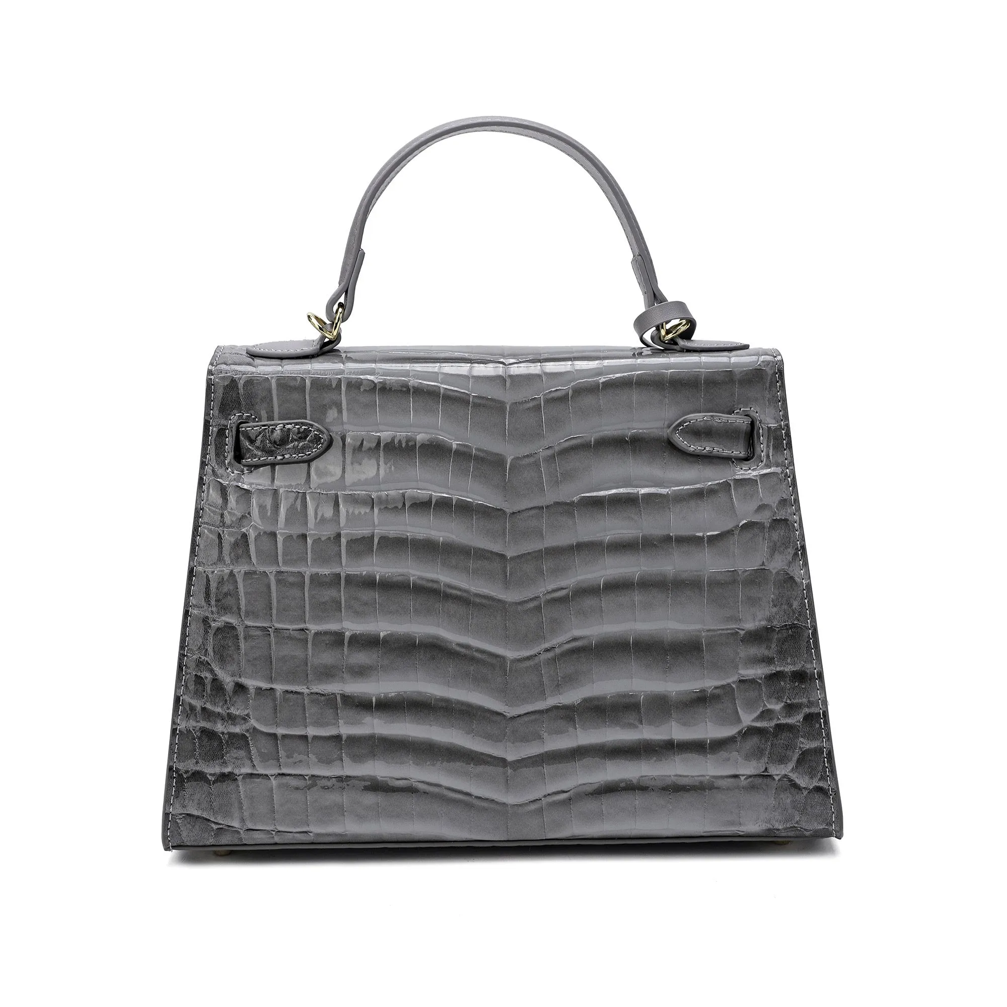 Tiffany & Fred  Alligator Embossed Leather top-handle Satchel/Shoulder Bag