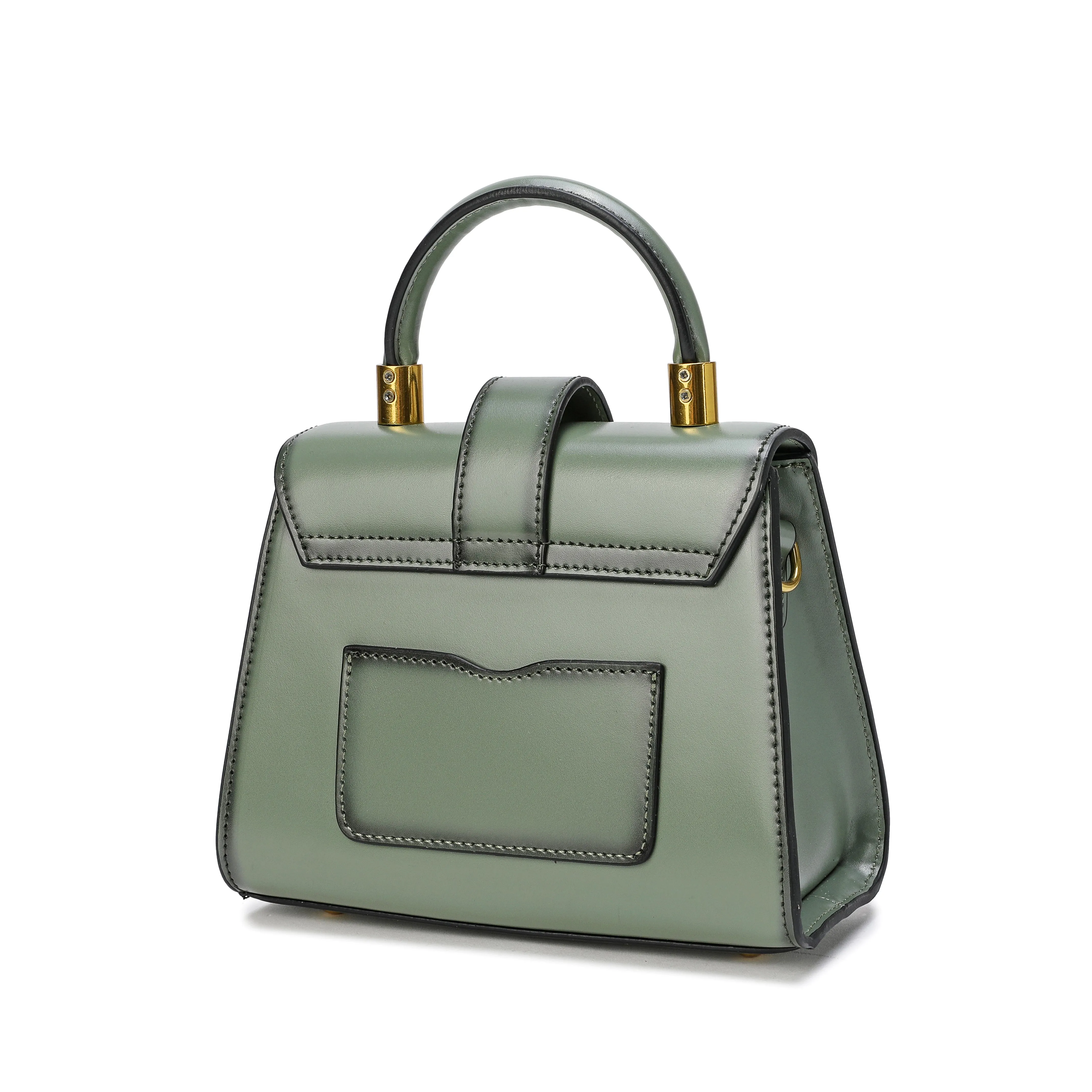 Tiffany & Fred Smooth & Polished Leather Top-Handle Foldover Satchel