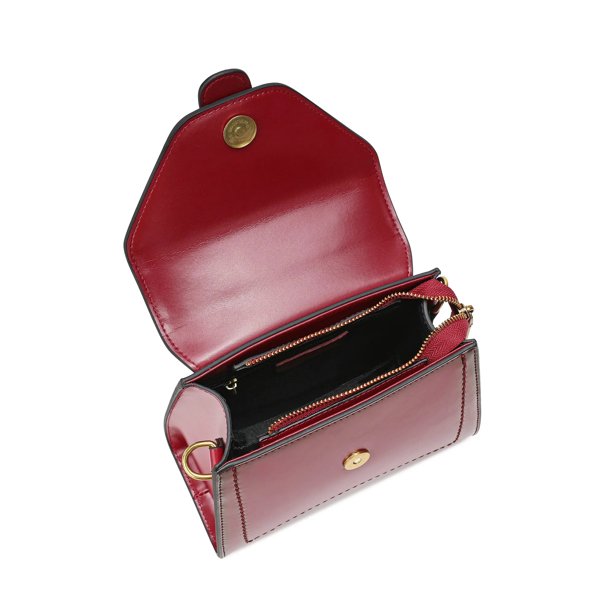 Tiffany & Fred Smooth & Polished Leather Top-Handle Foldover Satchel