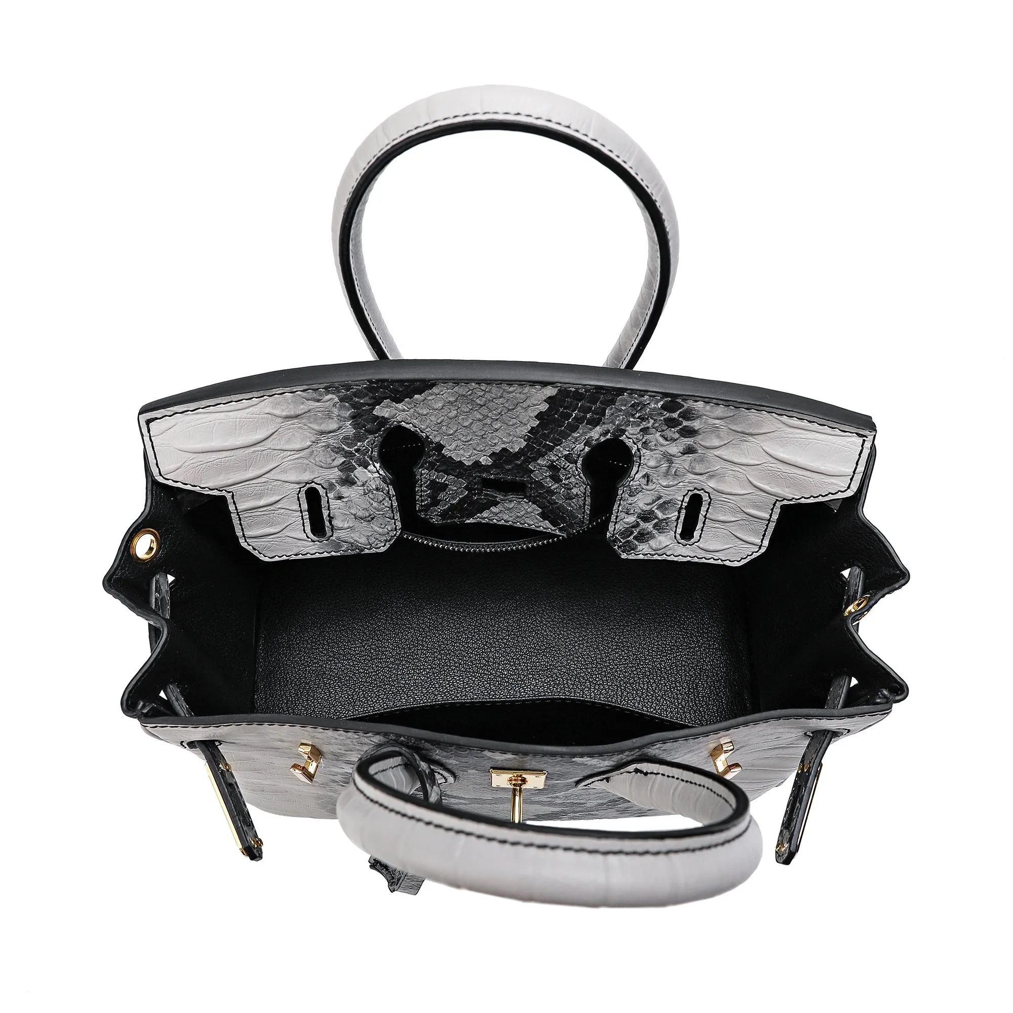 Tiffany & Fred Snake Embossed Leather Satchel