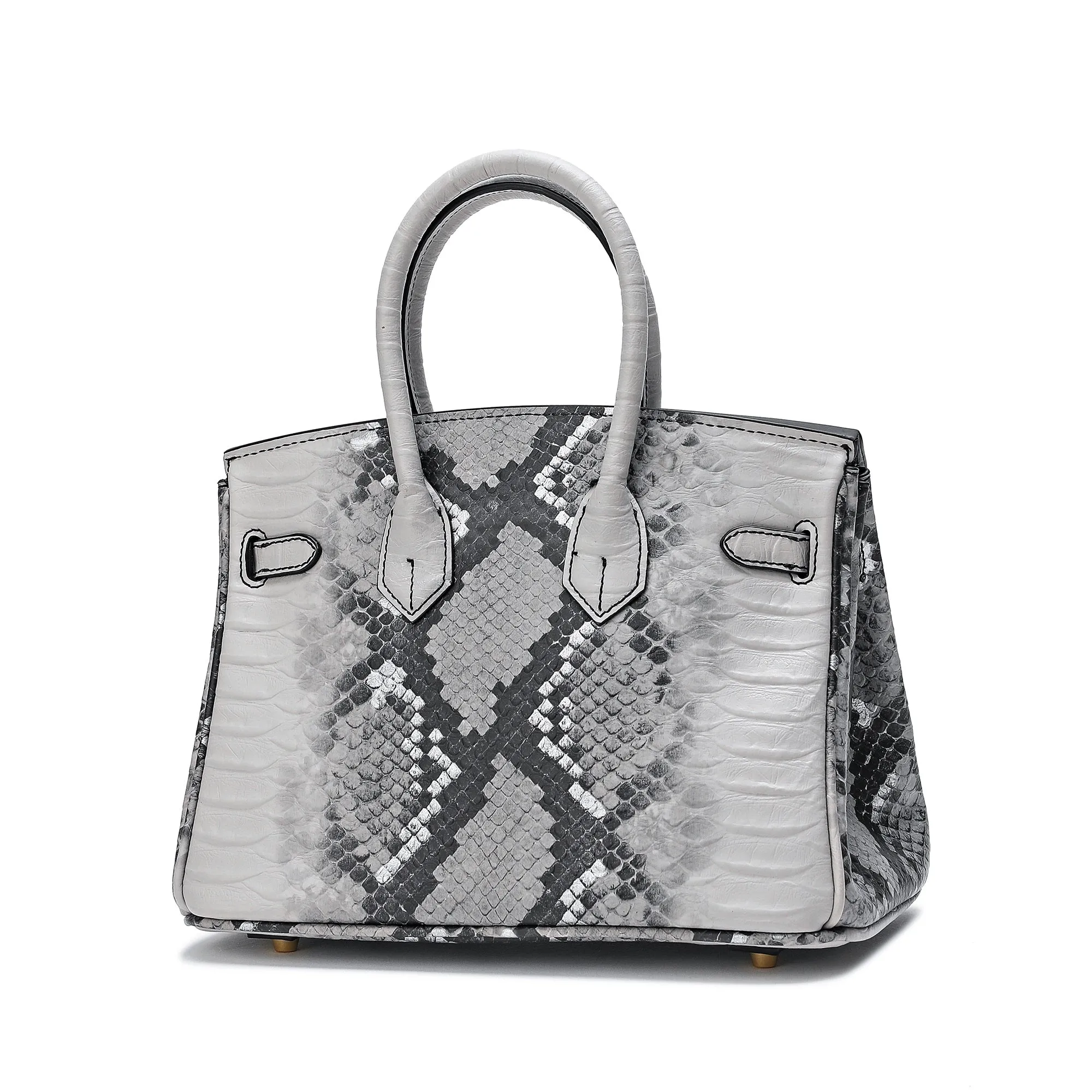 Tiffany & Fred Snake Embossed Leather Satchel