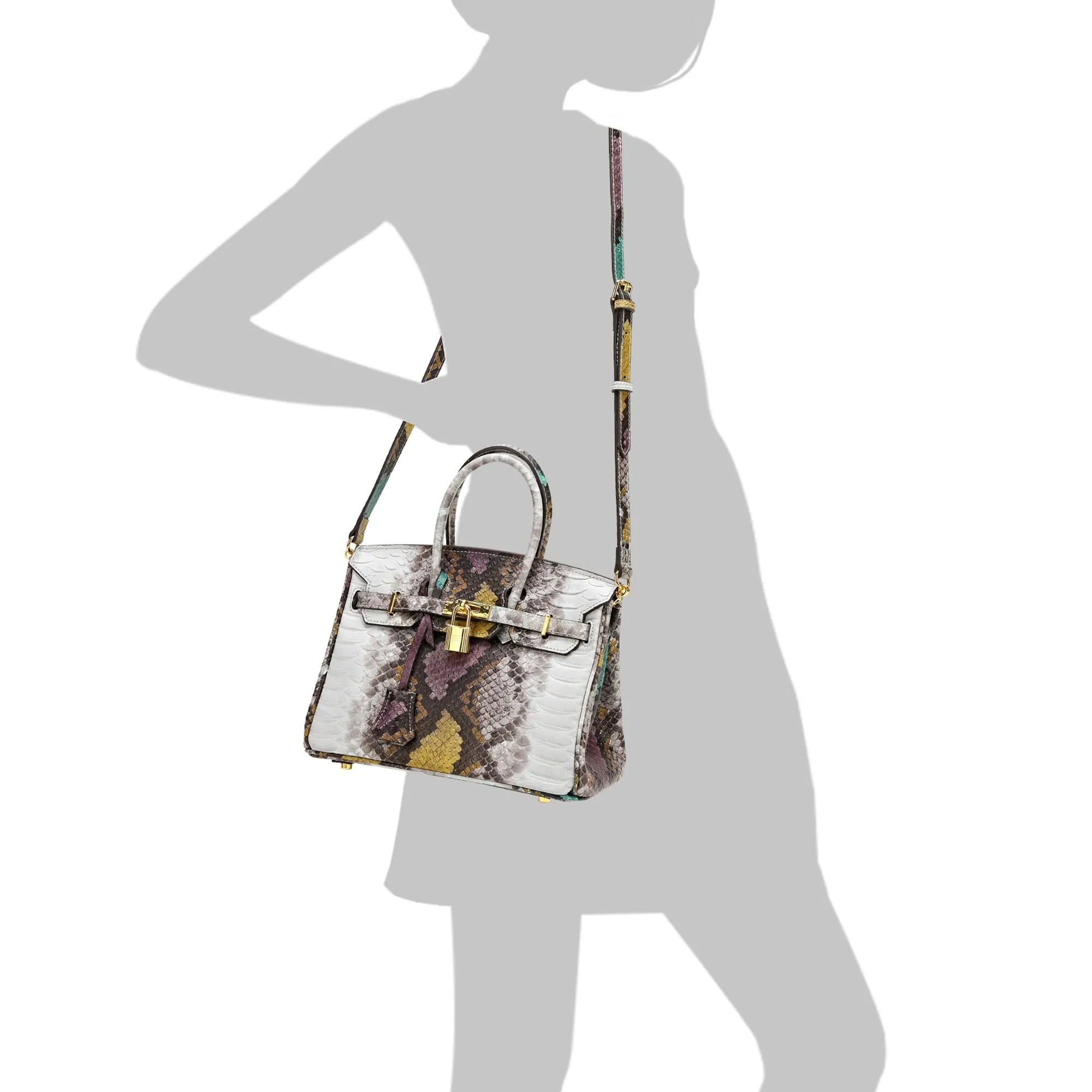 Tiffany & Fred Snake Embossed Leather Satchel