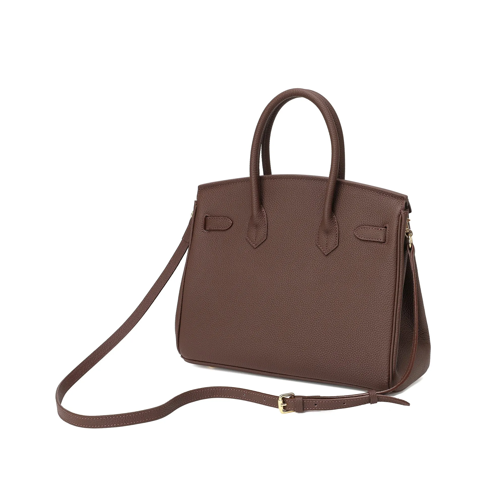 Tiffany & Fred Top-Grain Large Leather Satchel