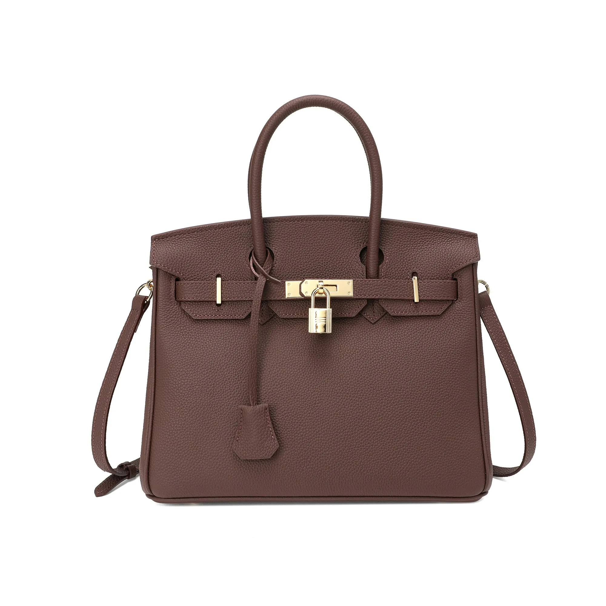 Tiffany & Fred Top-Grain Large Leather Satchel
