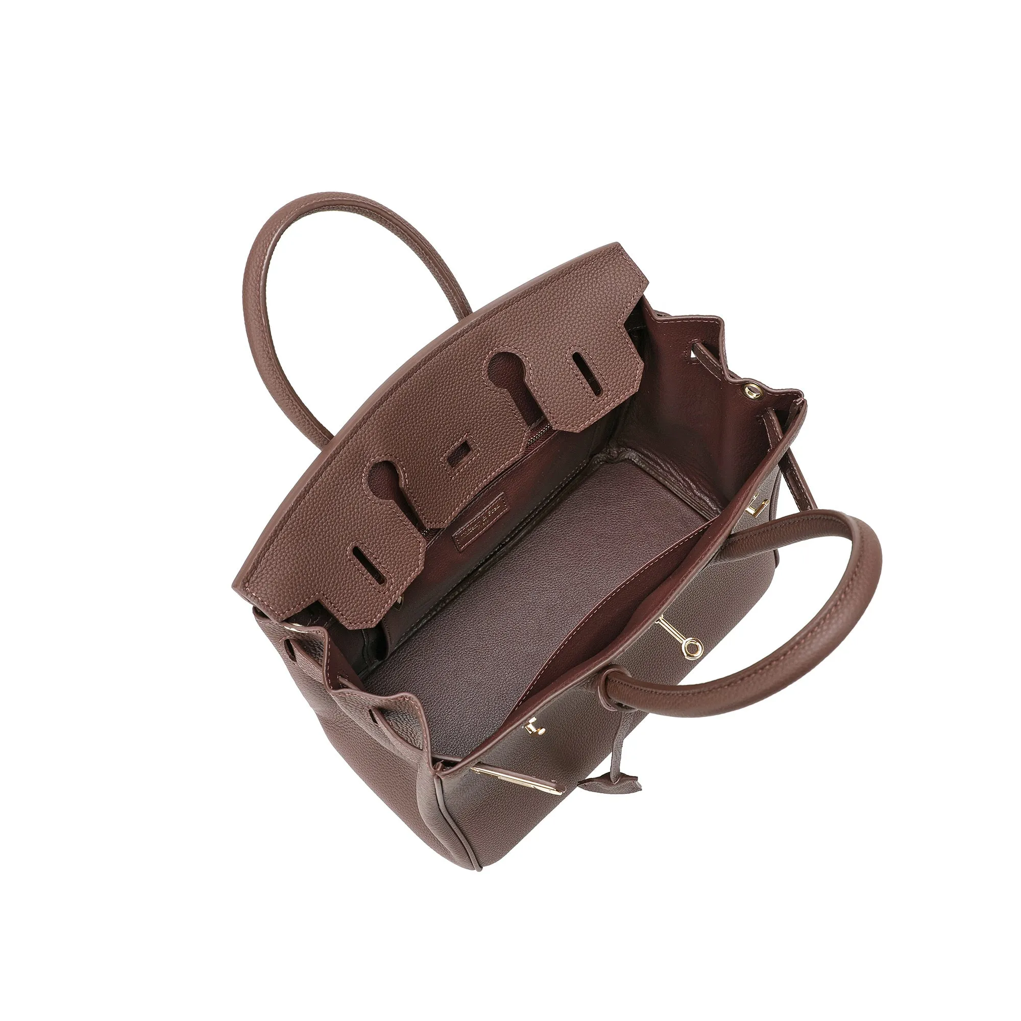 Tiffany & Fred Top-Grain Large Leather Satchel