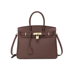 Tiffany & Fred Top-Grain Large Leather Satchel