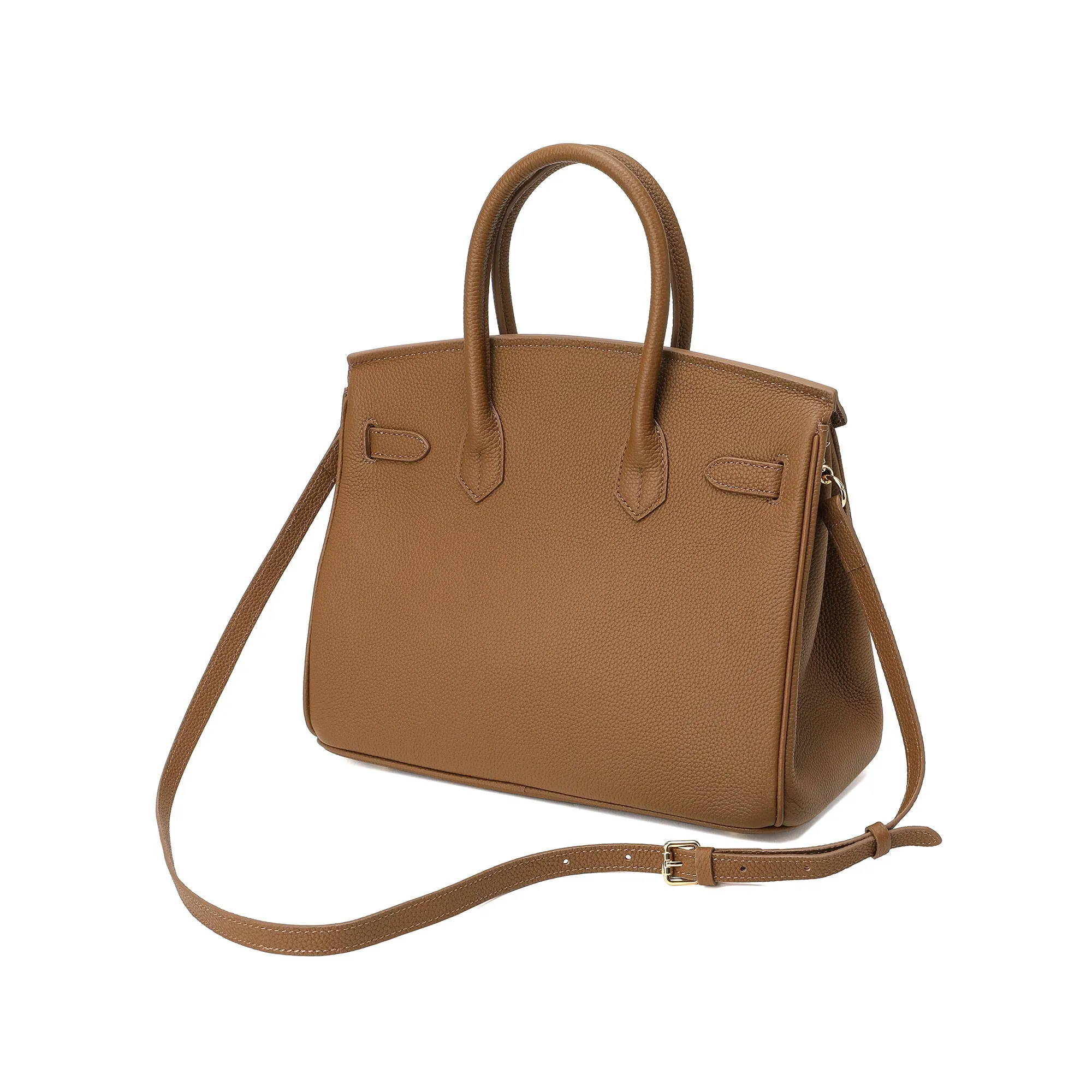 Tiffany & Fred Top-Grain Large Leather Satchel