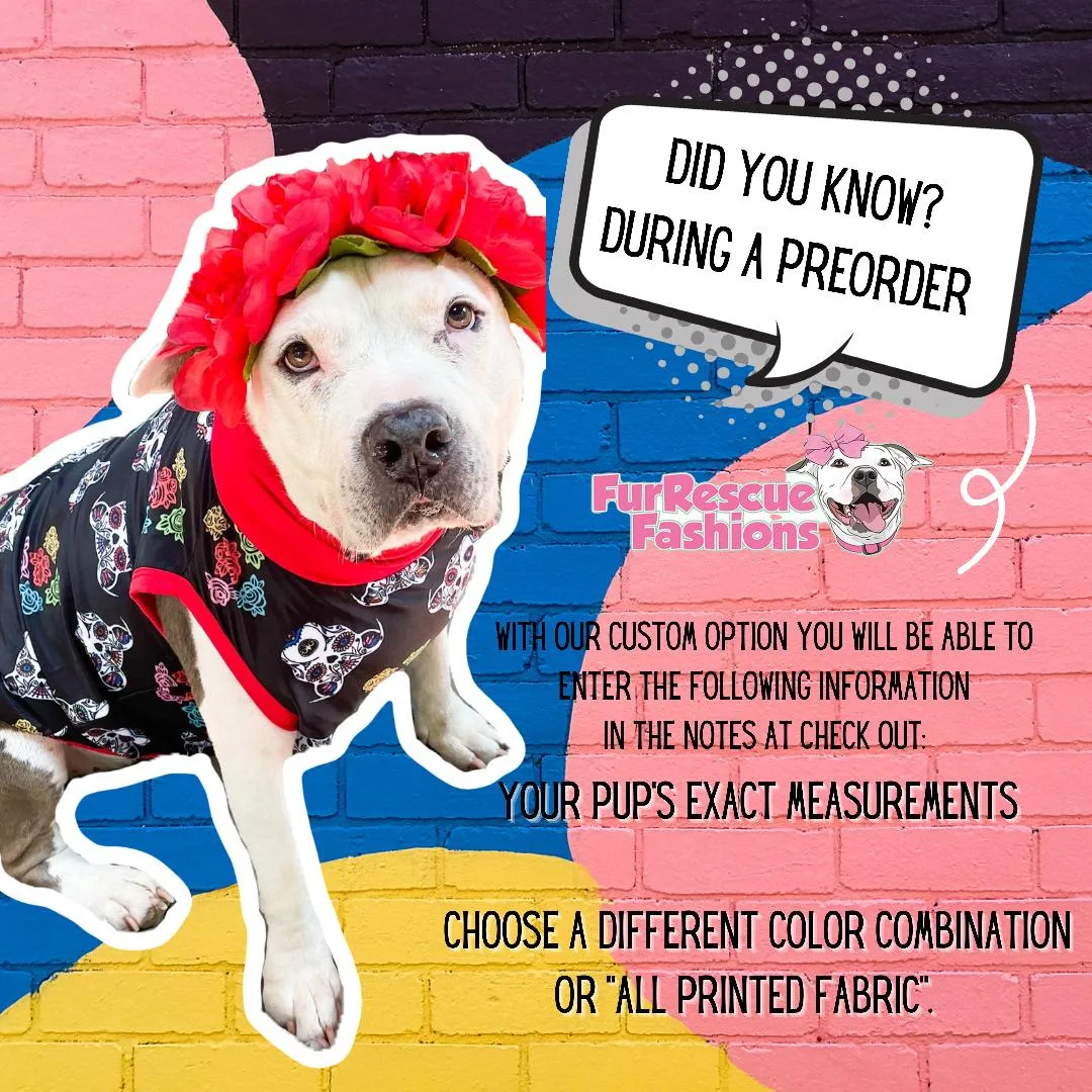 'Tis The Season - Dog Pajama with Green Neck & Trim/Sleeves