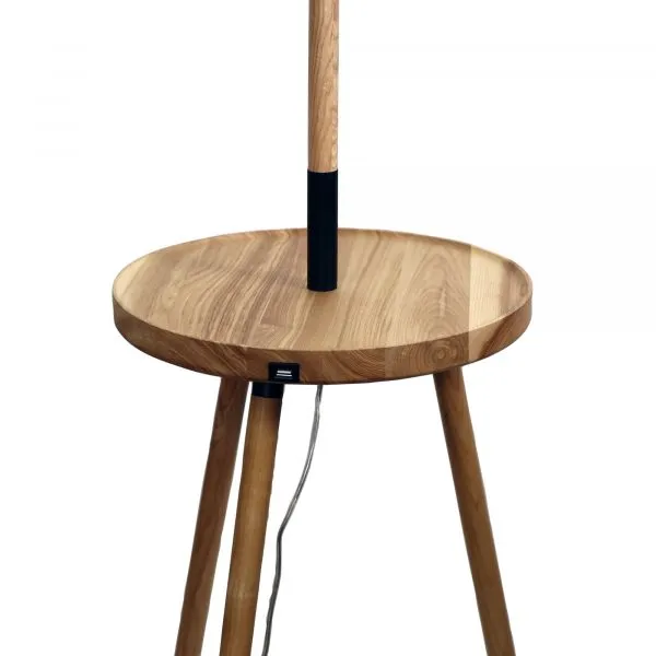 TOFT FLOOR LAMP Functional USB Timber Lamp Base