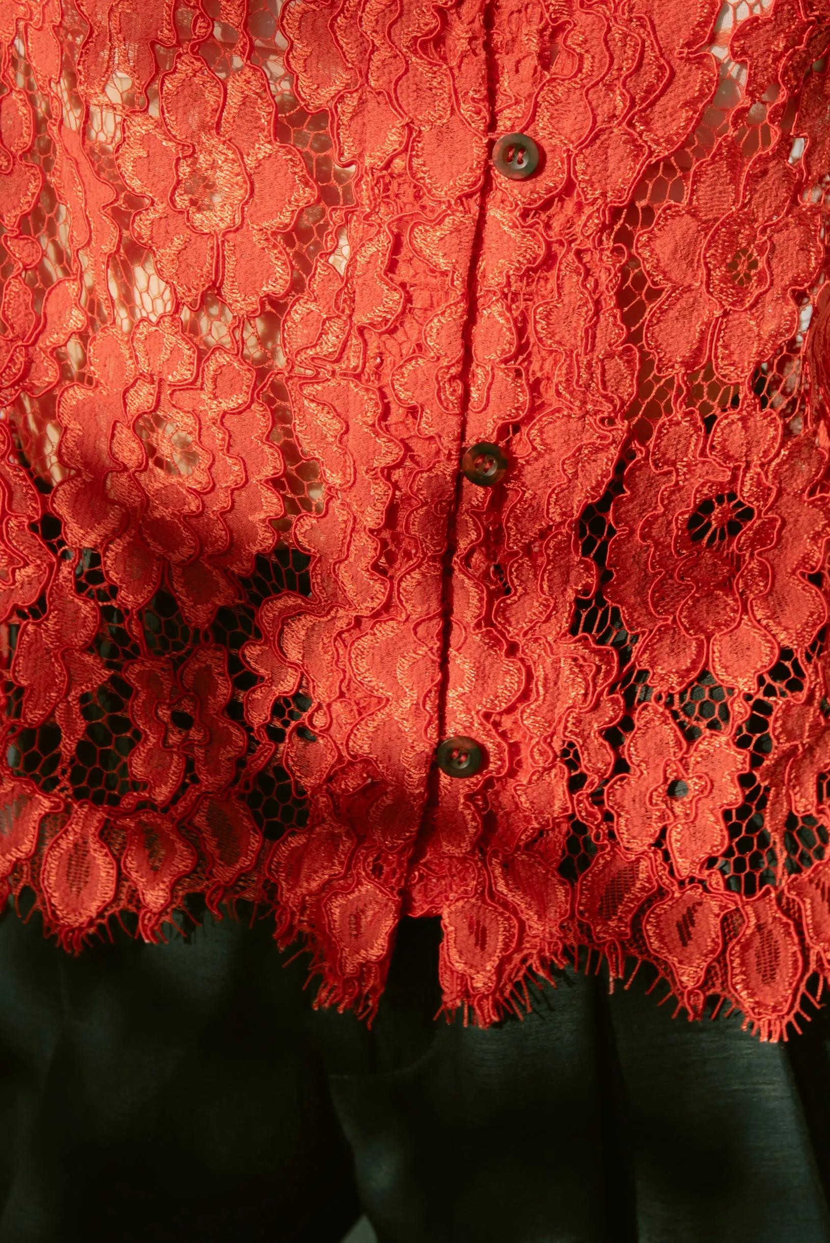 Tomato Lace Lounge Shirt