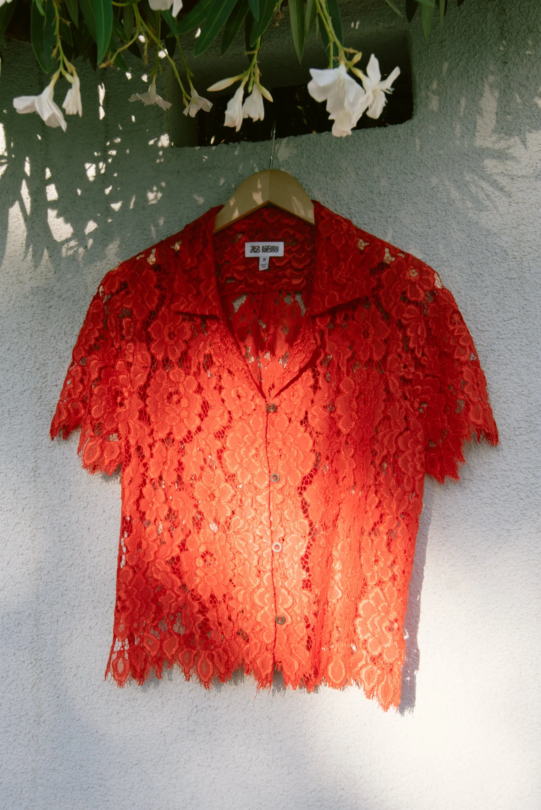 Tomato Lace Lounge Shirt