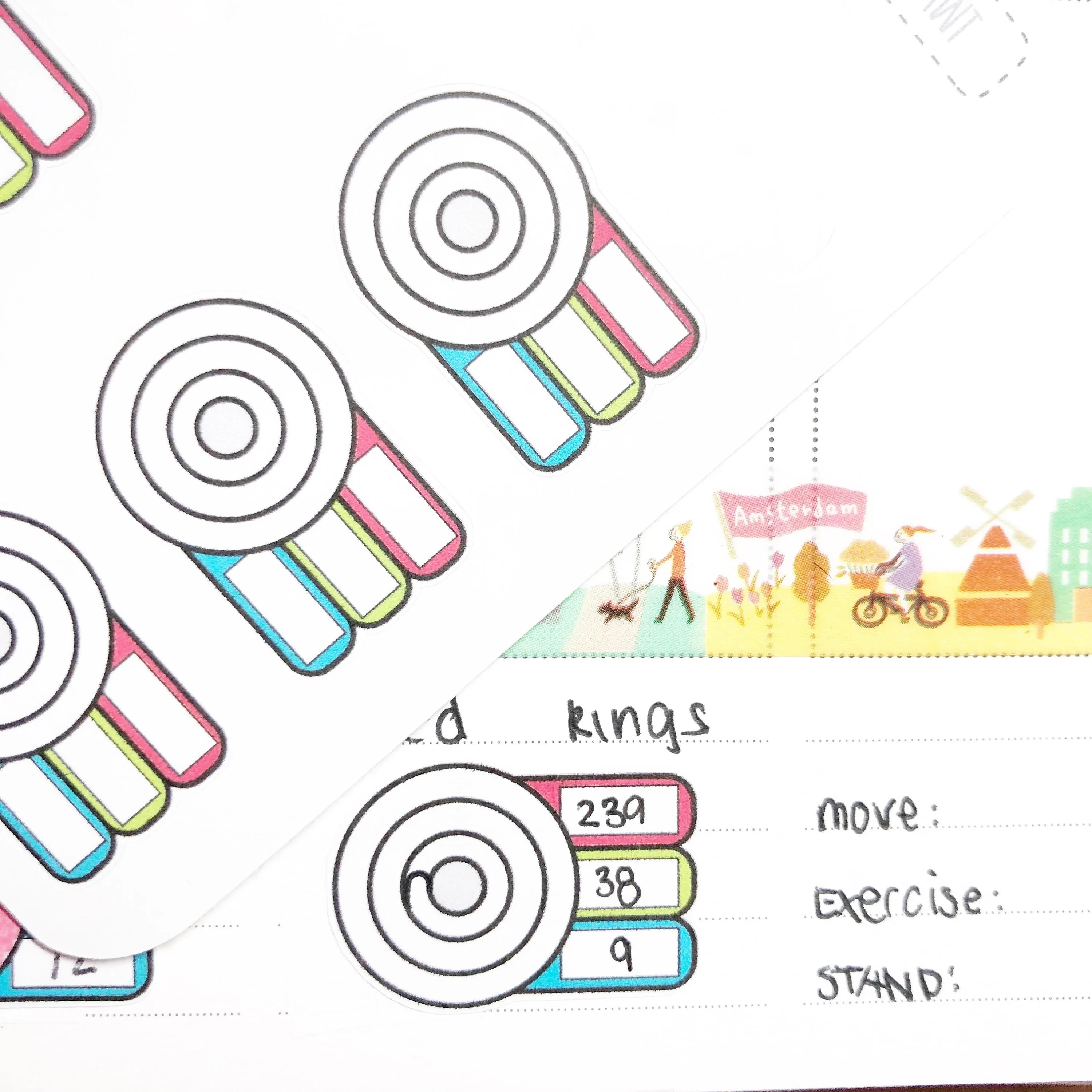 Track Apple Watch Activities Planner Stickers (AWT)