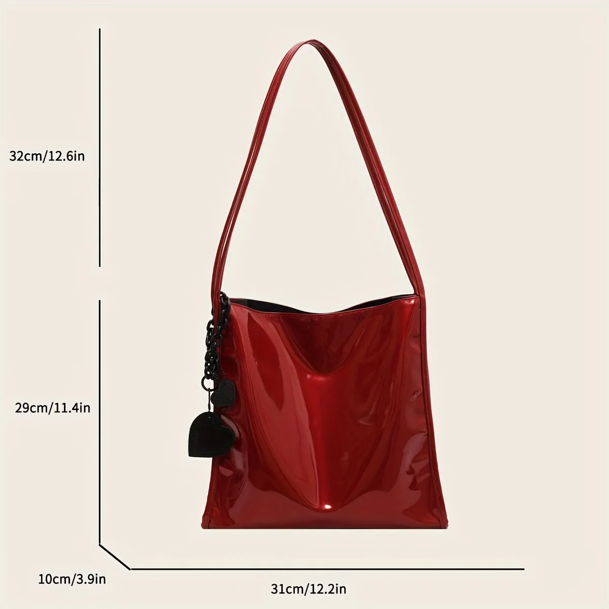 Trendy Large Capacity Hobo Bag, Luxury PU Shoulder Satchel, Women's Casual Handbag & Tote Purse