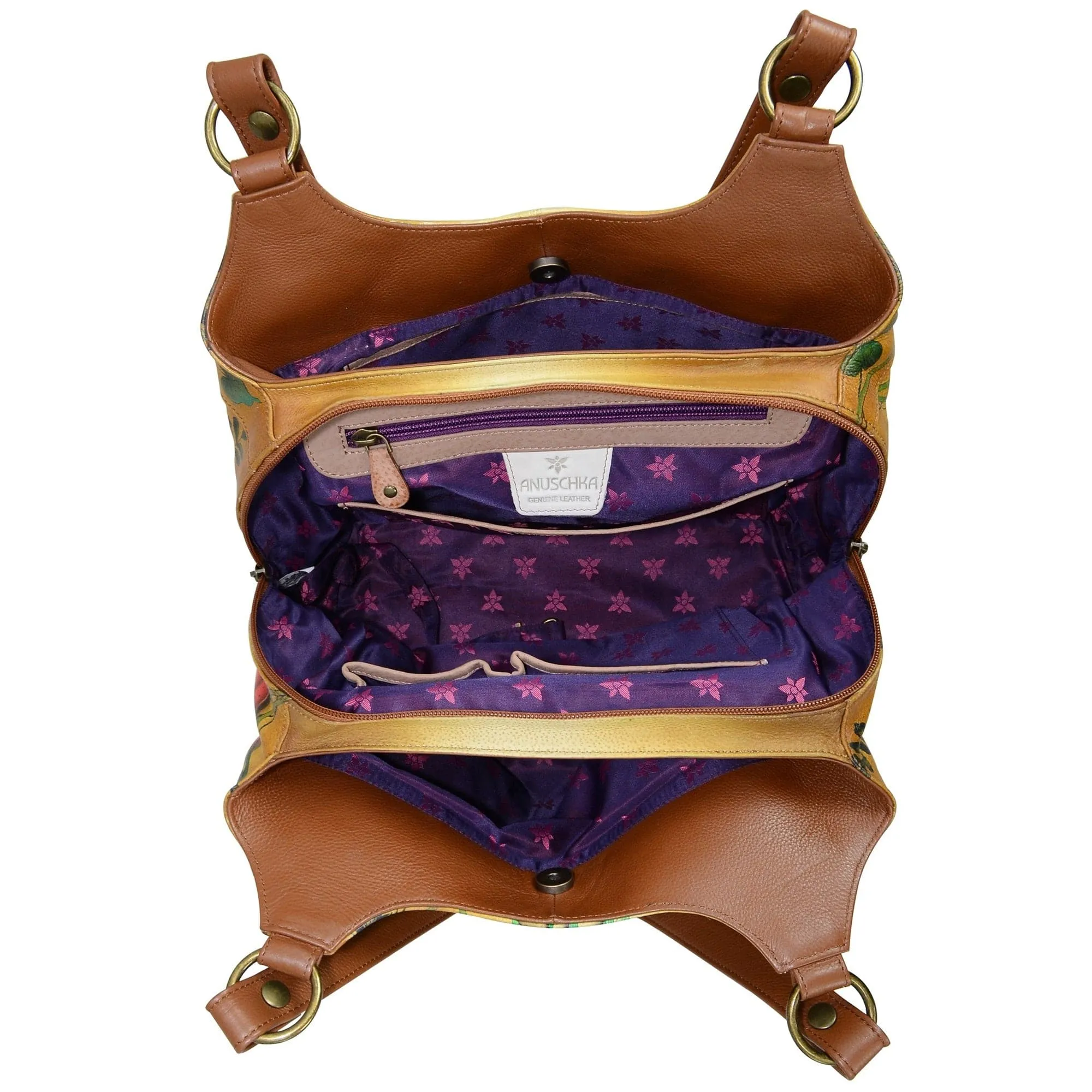 Triple Compartment Large Satchel - 652