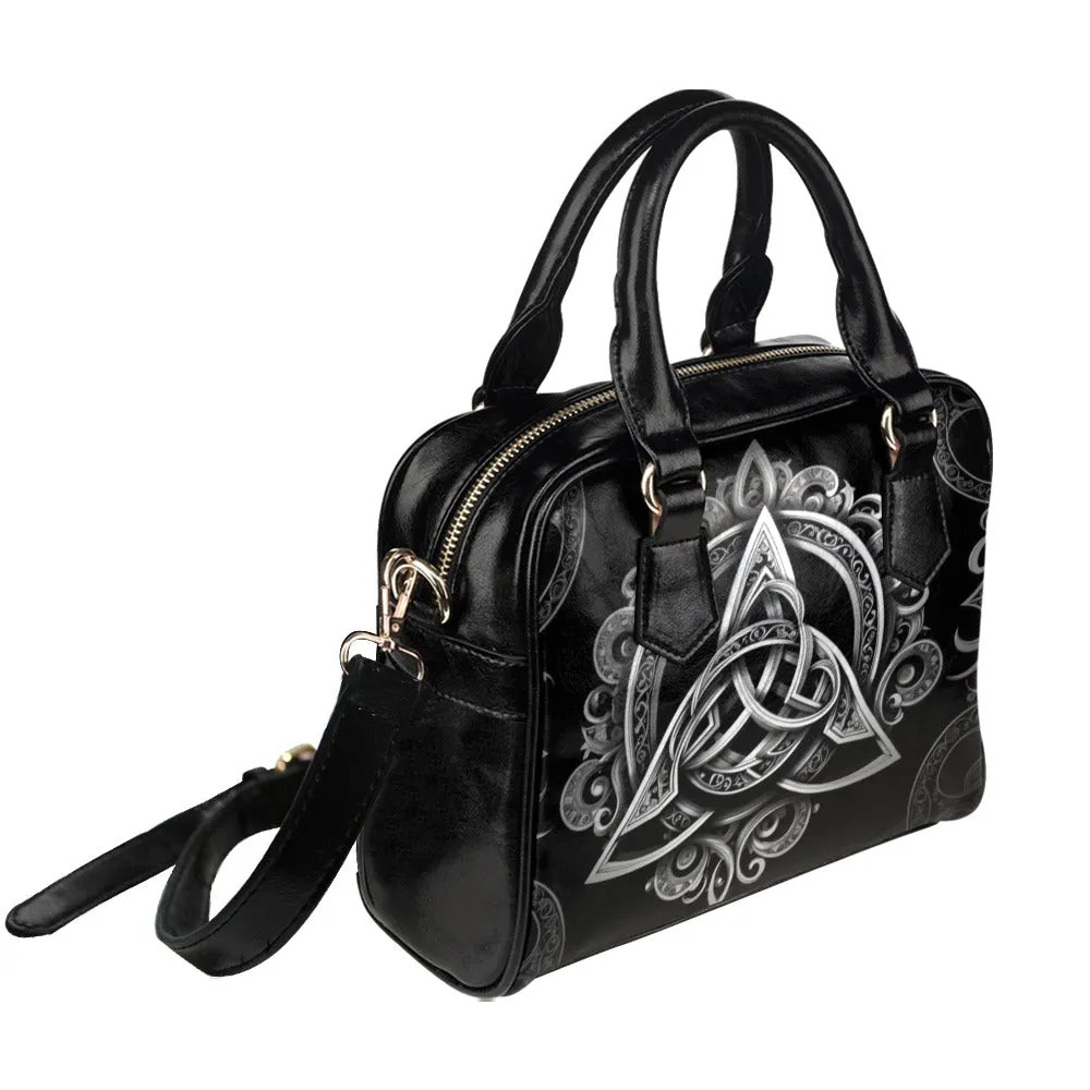 Triquetra Witchy Black Bowler Bag Purse