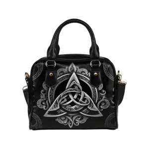 Triquetra Witchy Black Bowler Bag Purse