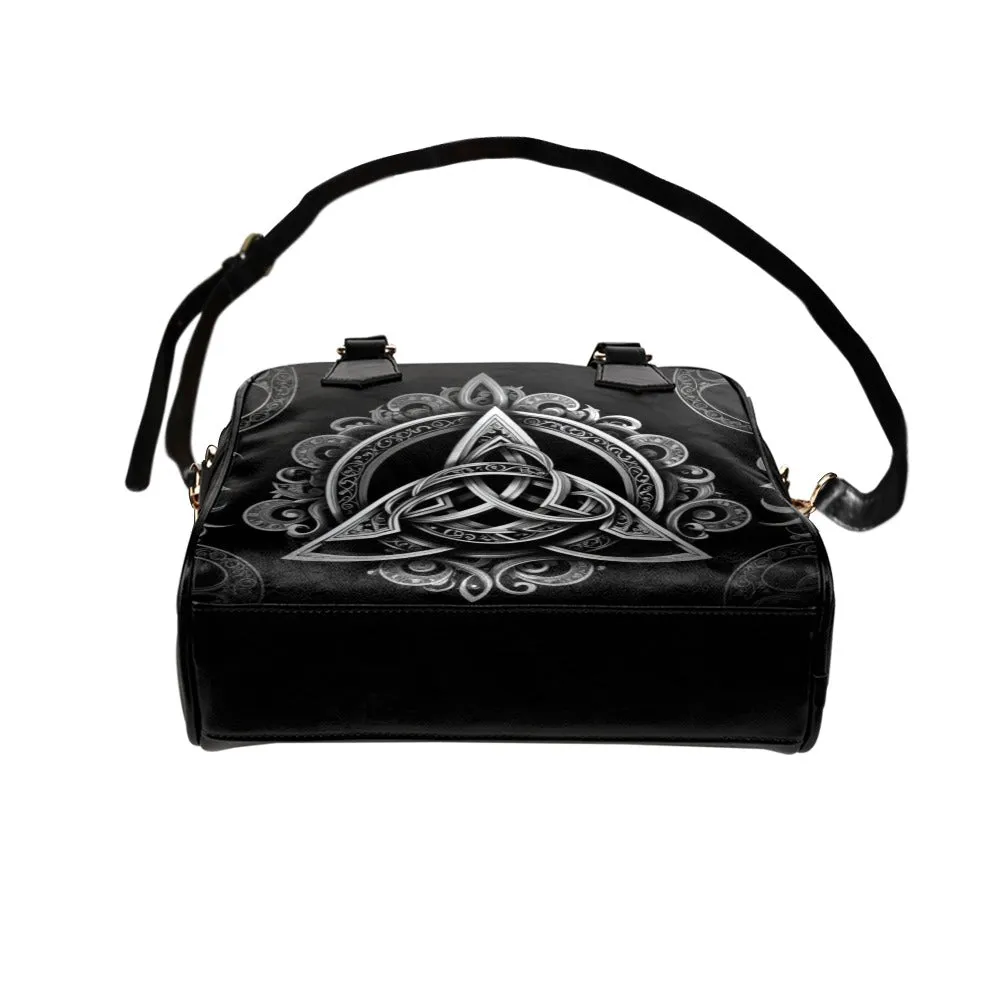 Triquetra Witchy Black Bowler Bag Purse