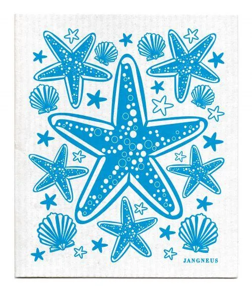 Turquoise Starfish Dishcloth