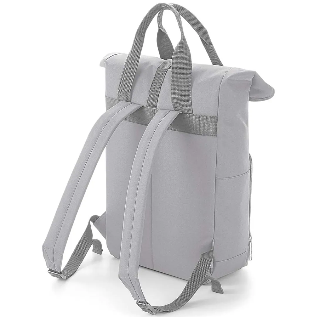 Twin Handle Roll-Top Backpack - Light Grey
