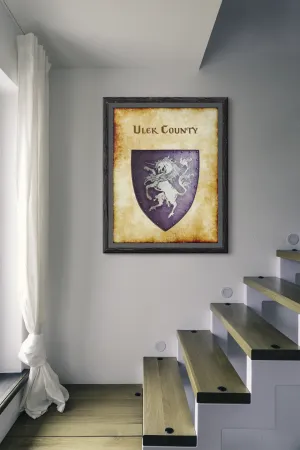 Ulek County Heraldry of Greyhawk Anna Meyer Cartography Canvas Art Print
