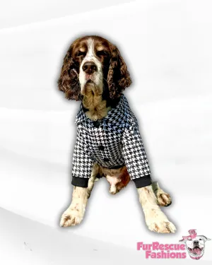 UV50 Black & White Houndstooth Classic Pup Sun Shirt