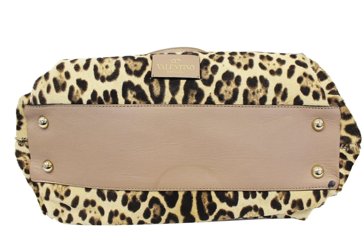 Valentino Leopard Print with Leather Bow Satchel Bag