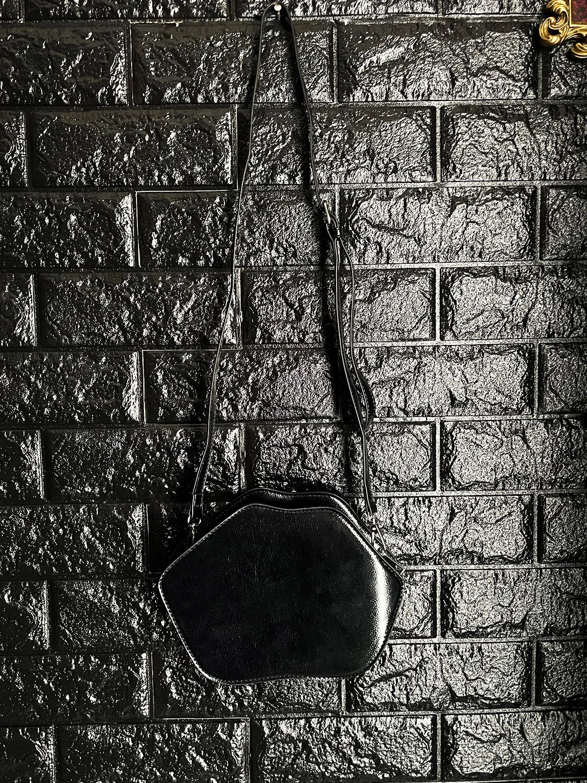 Vamp Lips Handbag Purse / Faux Leather