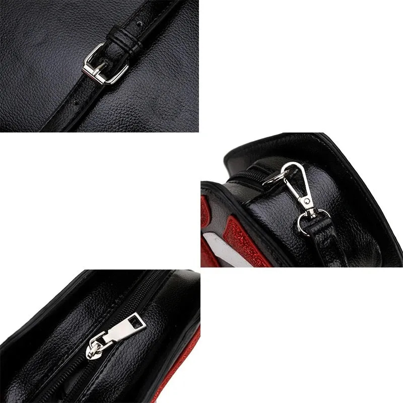 Vamp Lips Handbag Purse / Faux Leather