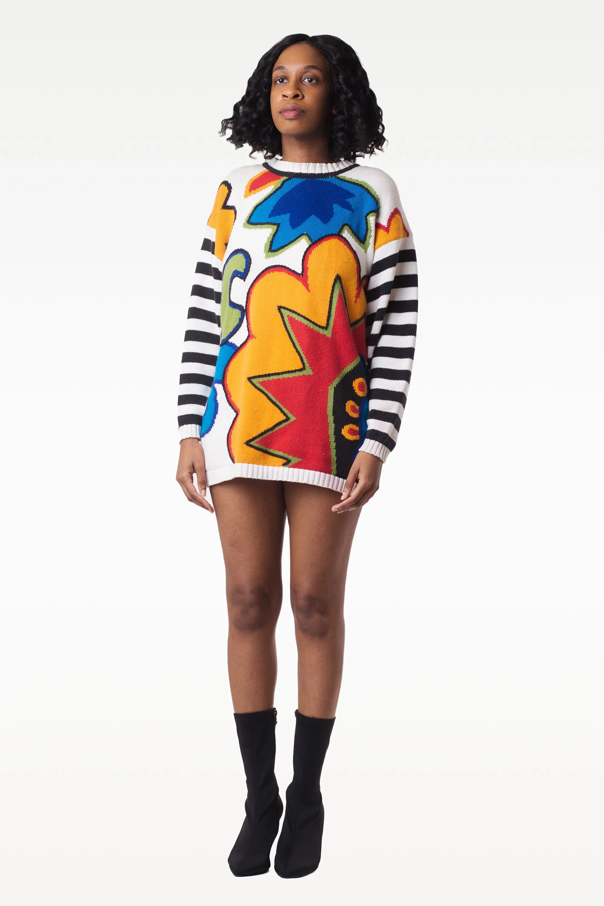 Vintage 90's Abstract Longsleeve Sweater | M