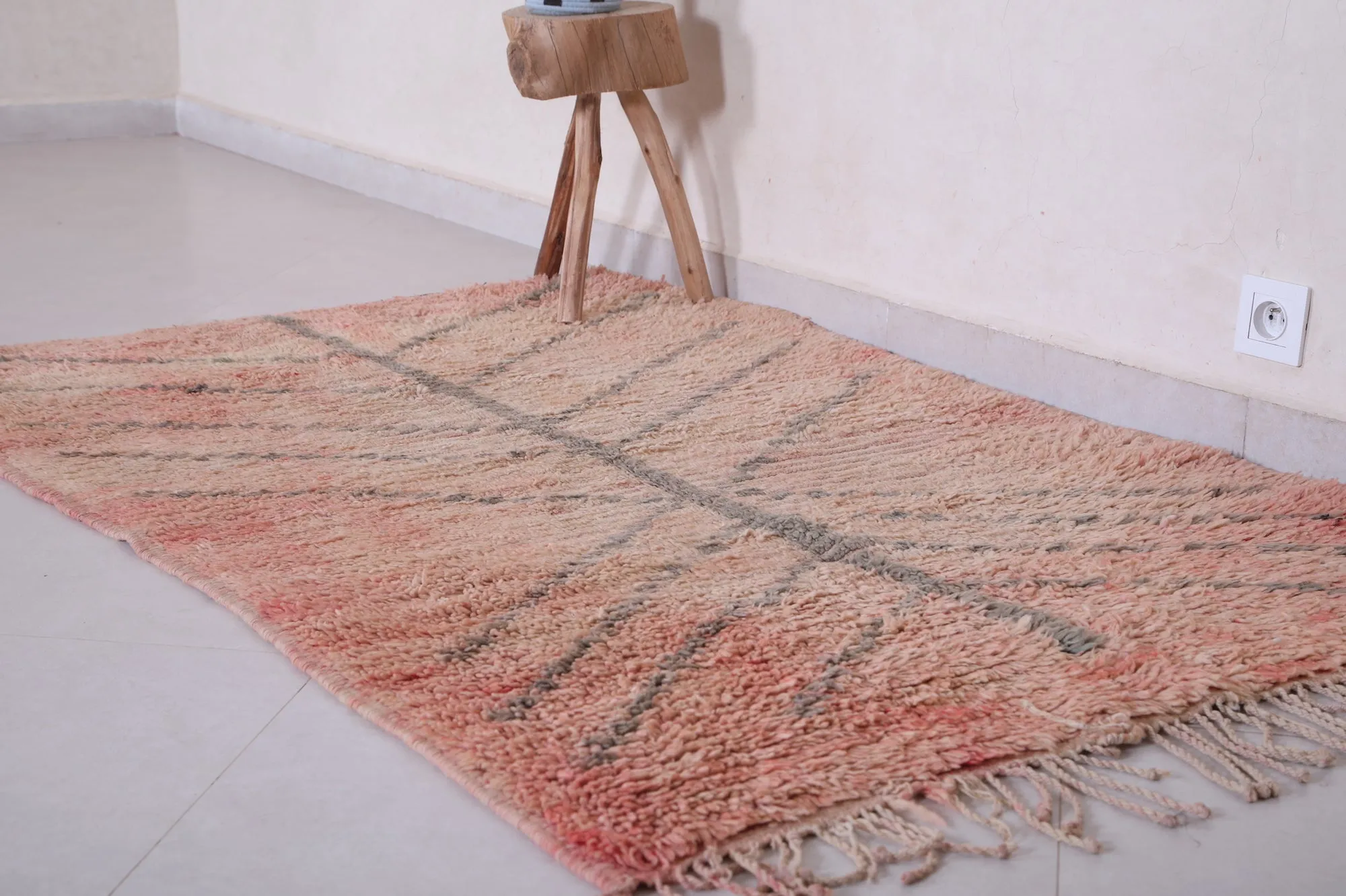 Vintage Berber Rug 3.6 x 5.5 ft | Handmade Moroccan Carpet