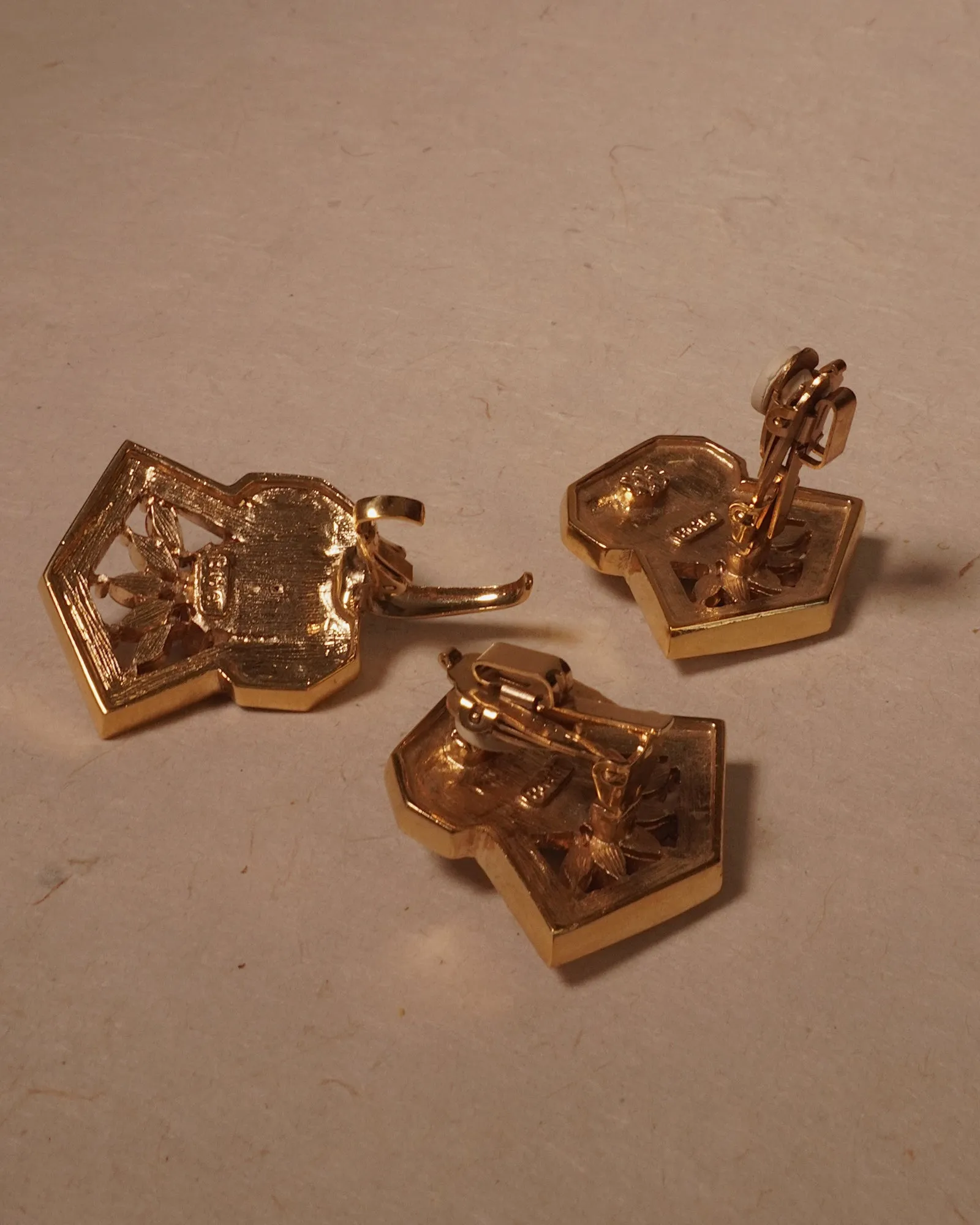 Vintage Butler Emerald Crystal Set