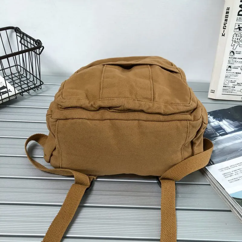 Vintage Canvas Backpack Large Capacity Bookbags Travel Knapsack