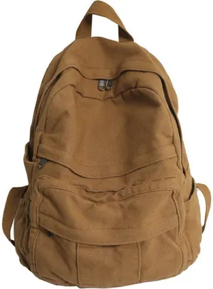 Vintage Canvas Backpack Large Capacity Bookbags Travel Knapsack