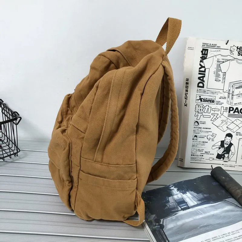 Vintage Canvas Backpack Large Capacity Bookbags Travel Knapsack