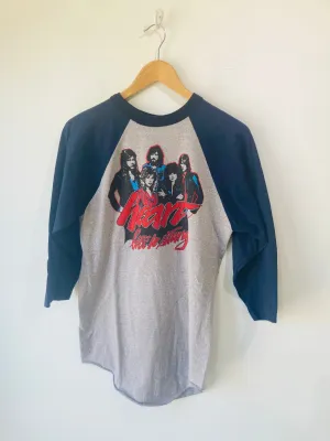 Vintage Heart Bebe Le Strange Blue Grey Baseball Tee