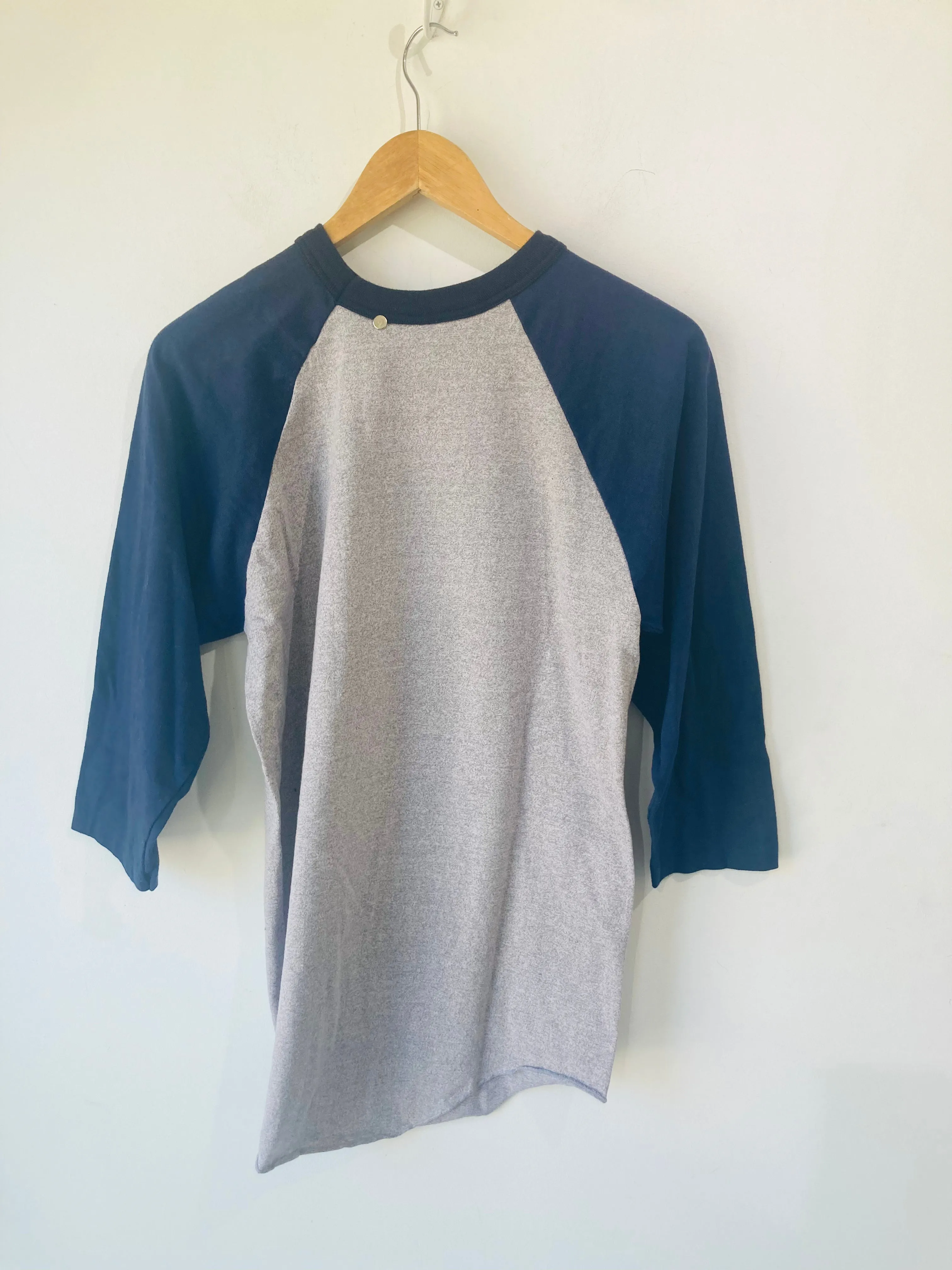 Vintage Heart Bebe Le Strange Blue Grey Baseball Tee