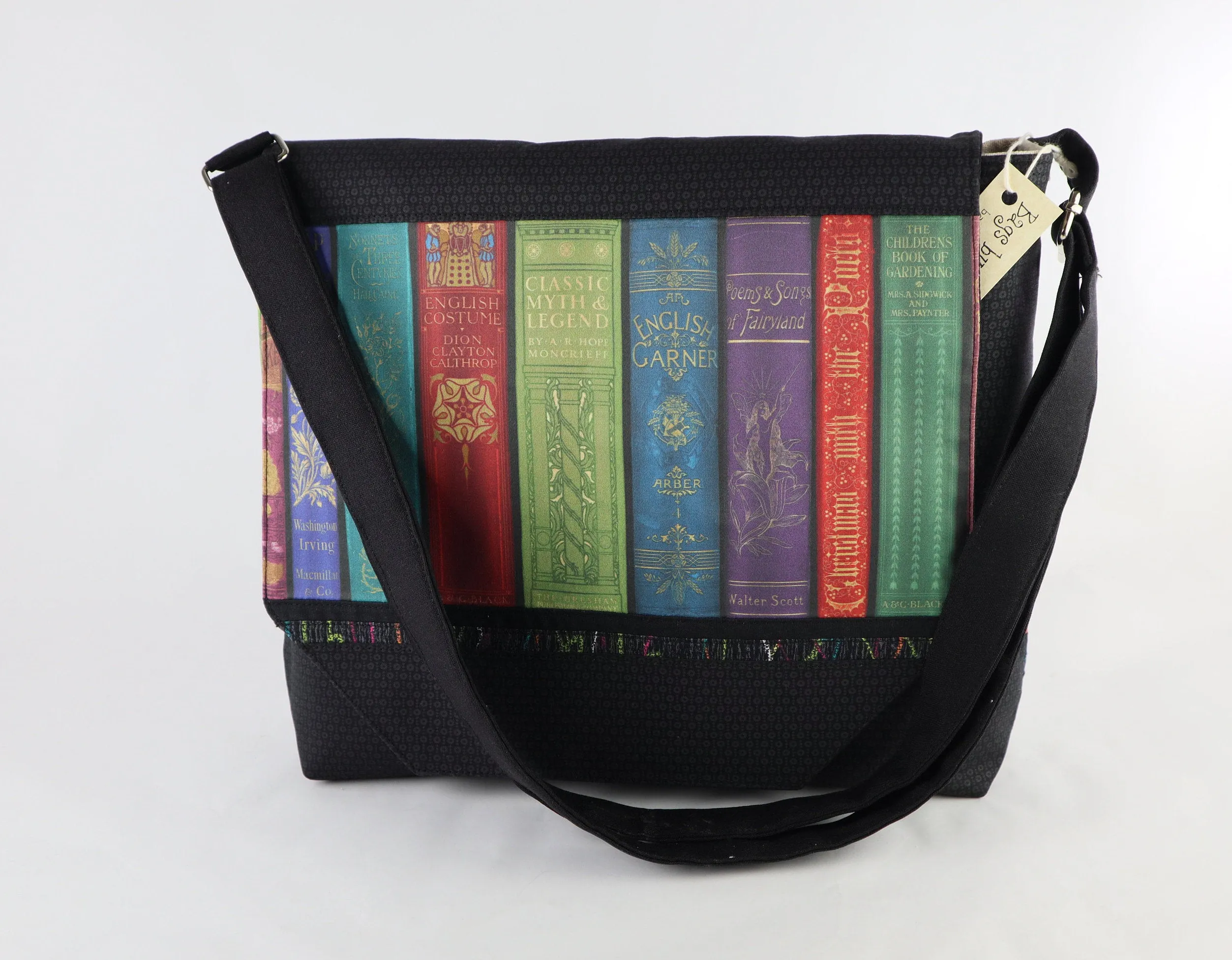 Vintage Library Books Messenger Bag