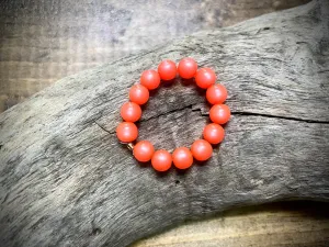 Vintage Moon-Glow Lucite Bead Strand
