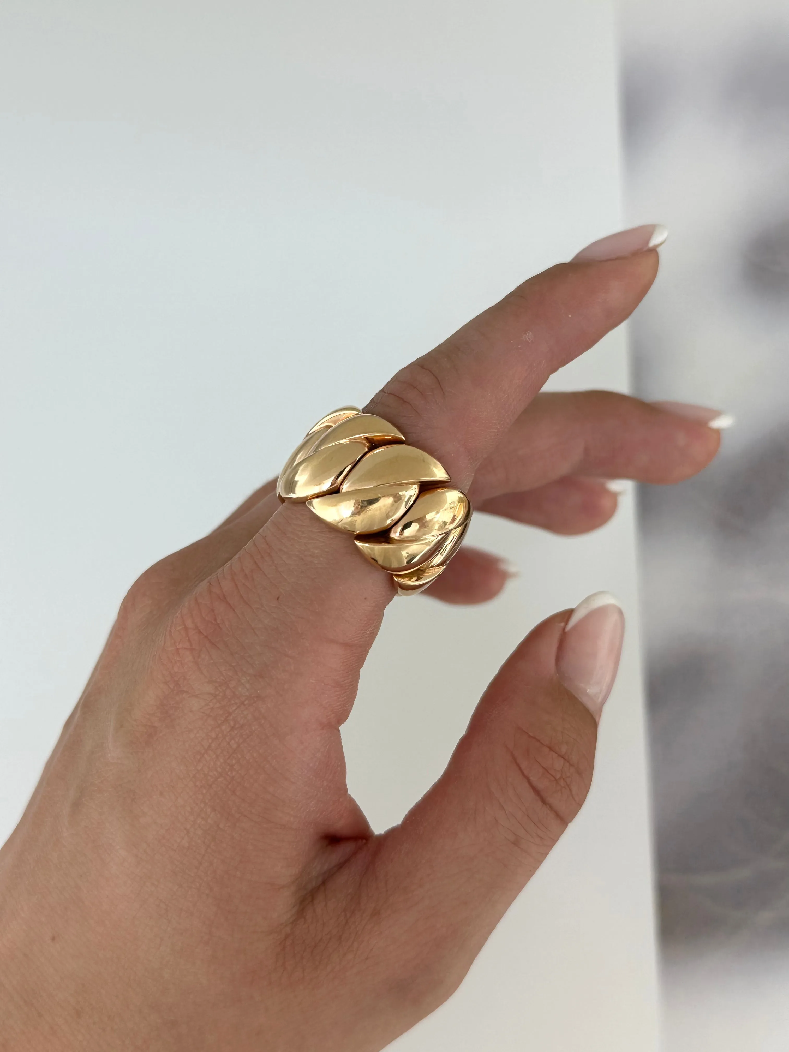 Vintage Sidney Garber Chunky Wave Length Ring