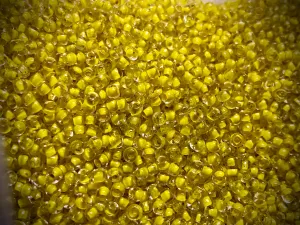 Vintage Venetian Seed Beads - 10/0 - Color Lined Yellow