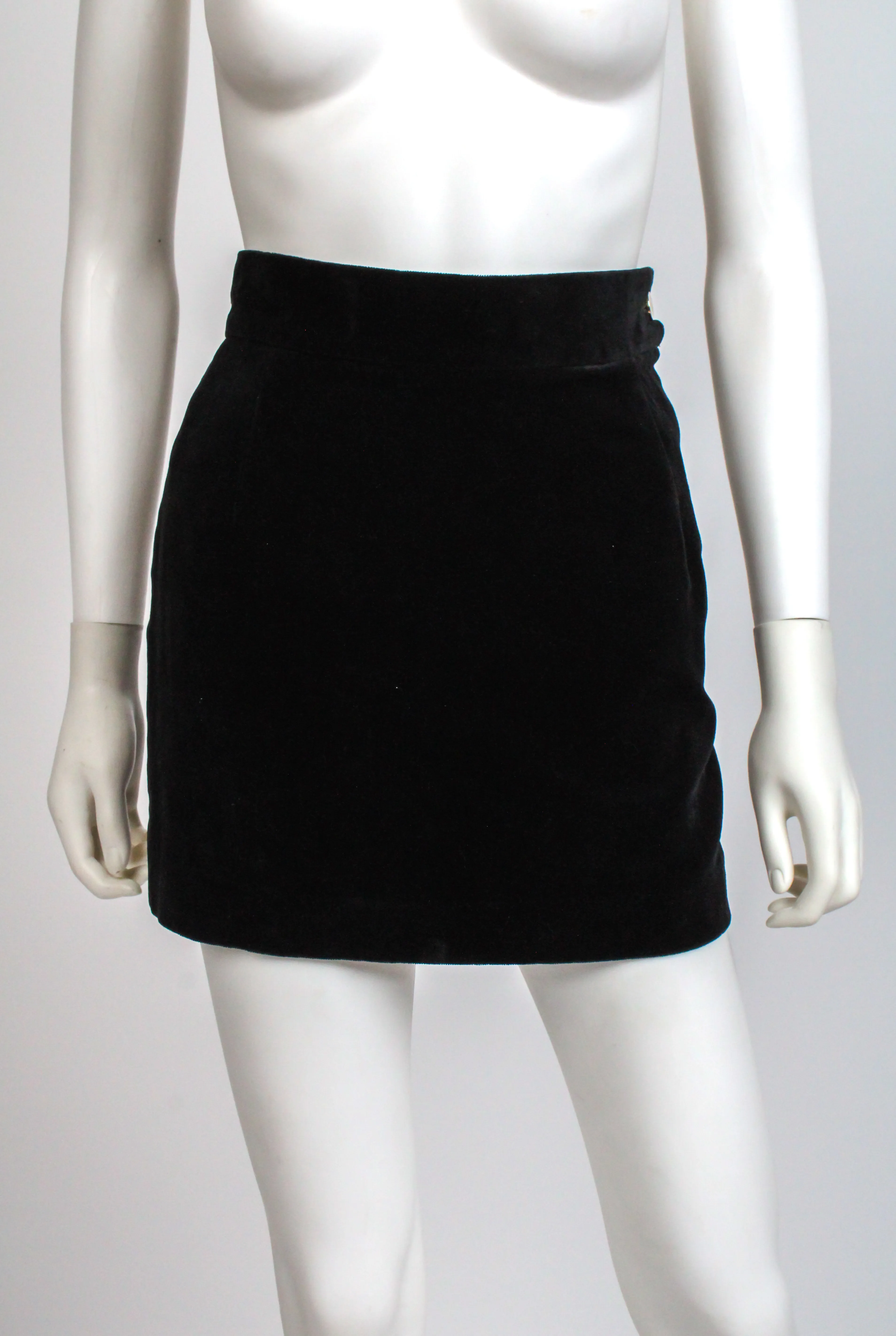 Vivienne Westwood SS 1991 Velour Mini Skirt