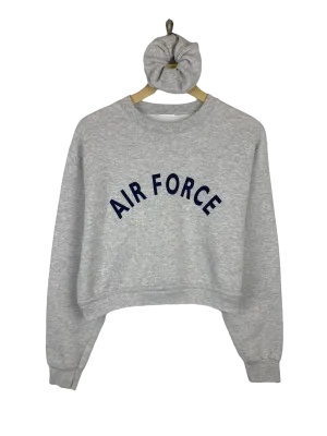 VTG Air Force Crop Sweater Set (L)